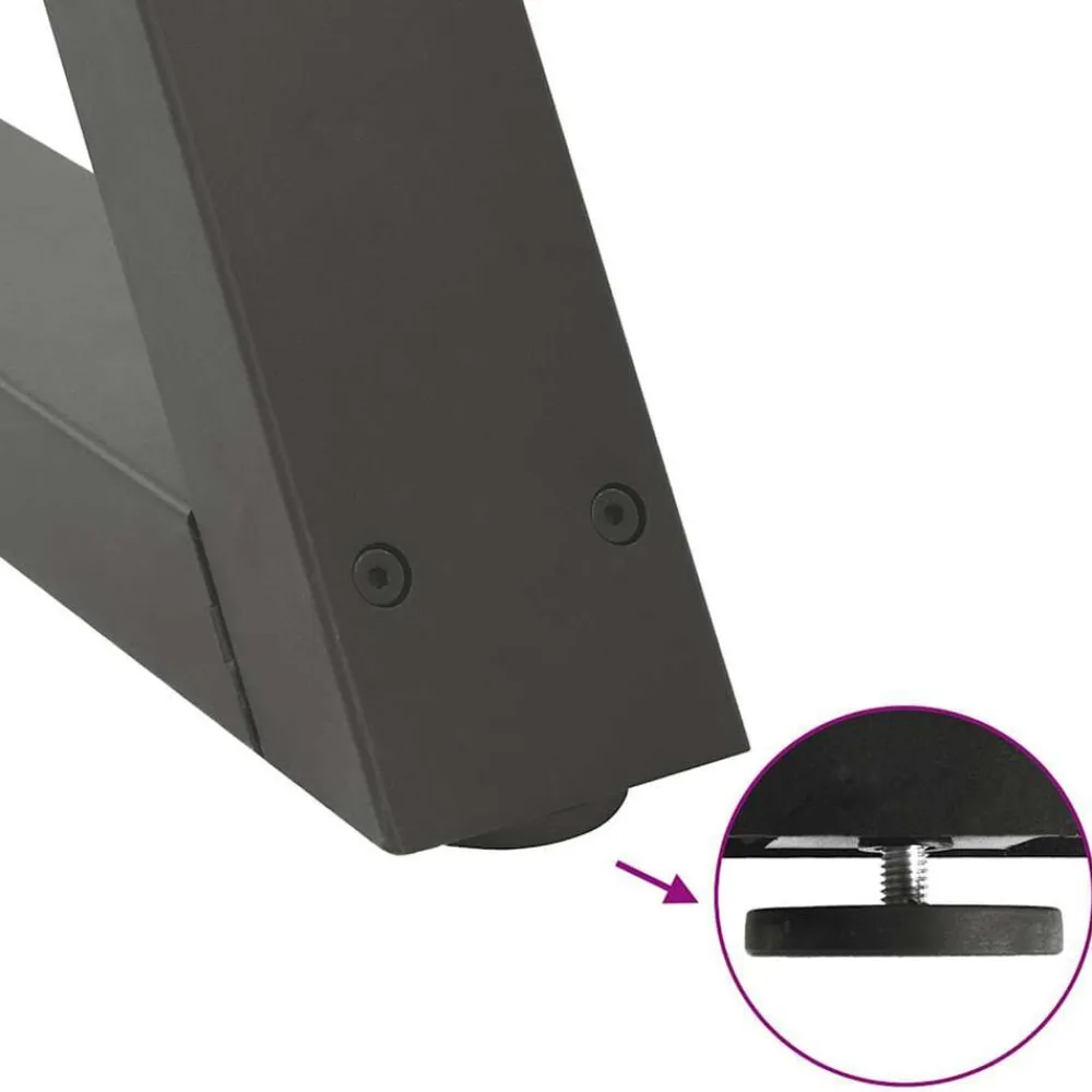 vidaXL Accesorios Para Mesas-Patas para mesa de centro (2 unidades), , 30 x (30-31,3) cm, acero