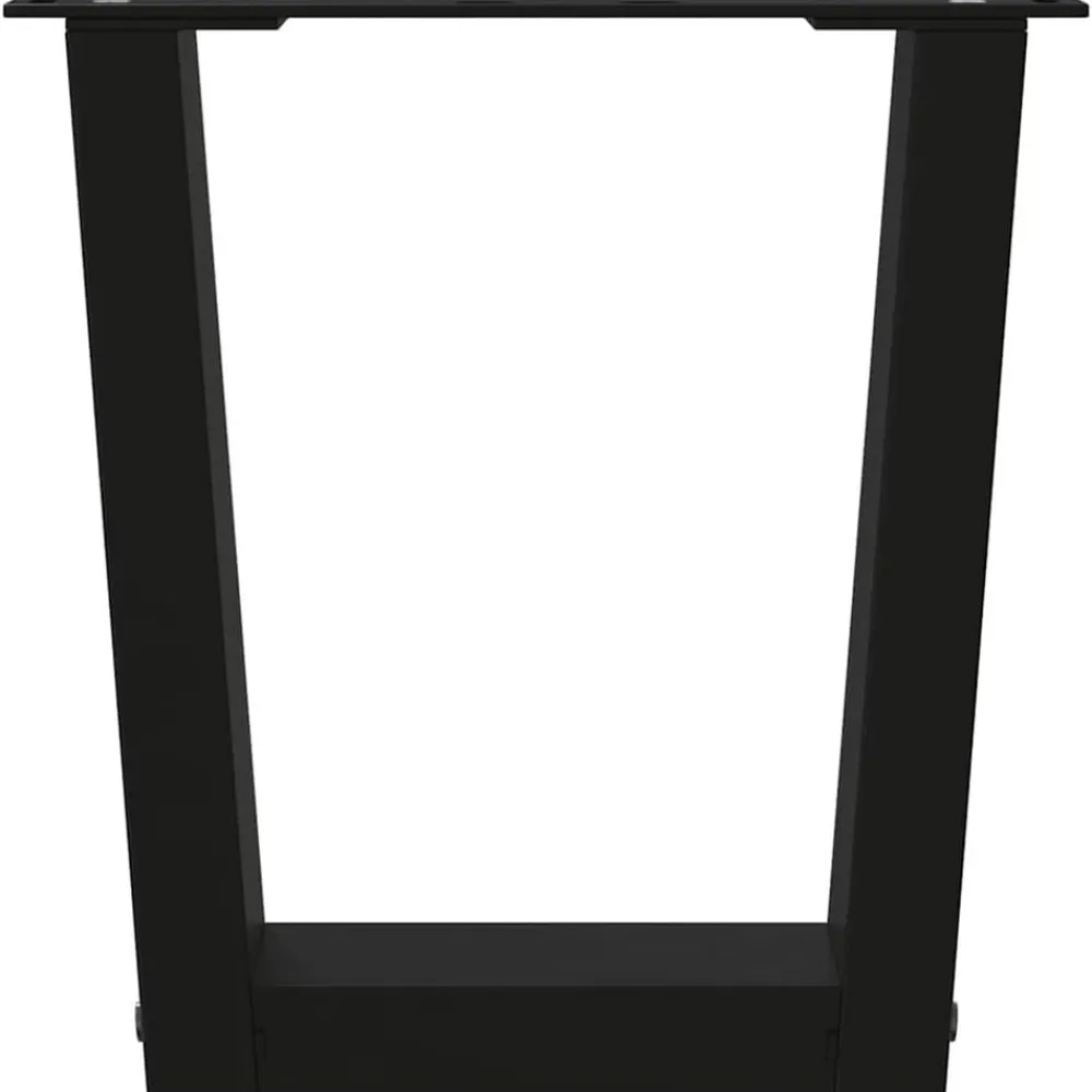 vidaXL Patas para mesa de centro en forma de V (2 unidades), color , 30 x (30-31,3) cm, acero Negro Discount