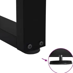 vidaXL Patas para mesa de centro en forma de V (2 unidades), color , 30 x (30-31,3) cm, acero Negro Discount