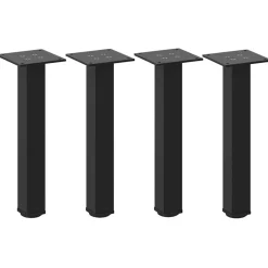 vidaXL Patas para mesa de centro (4 unidades), color , 30-32 cm, acero Negro Clearance