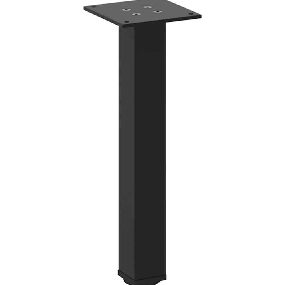 vidaXL Patas para mesa de centro (4 unidades), color , 30-32 cm, acero Negro Clearance
