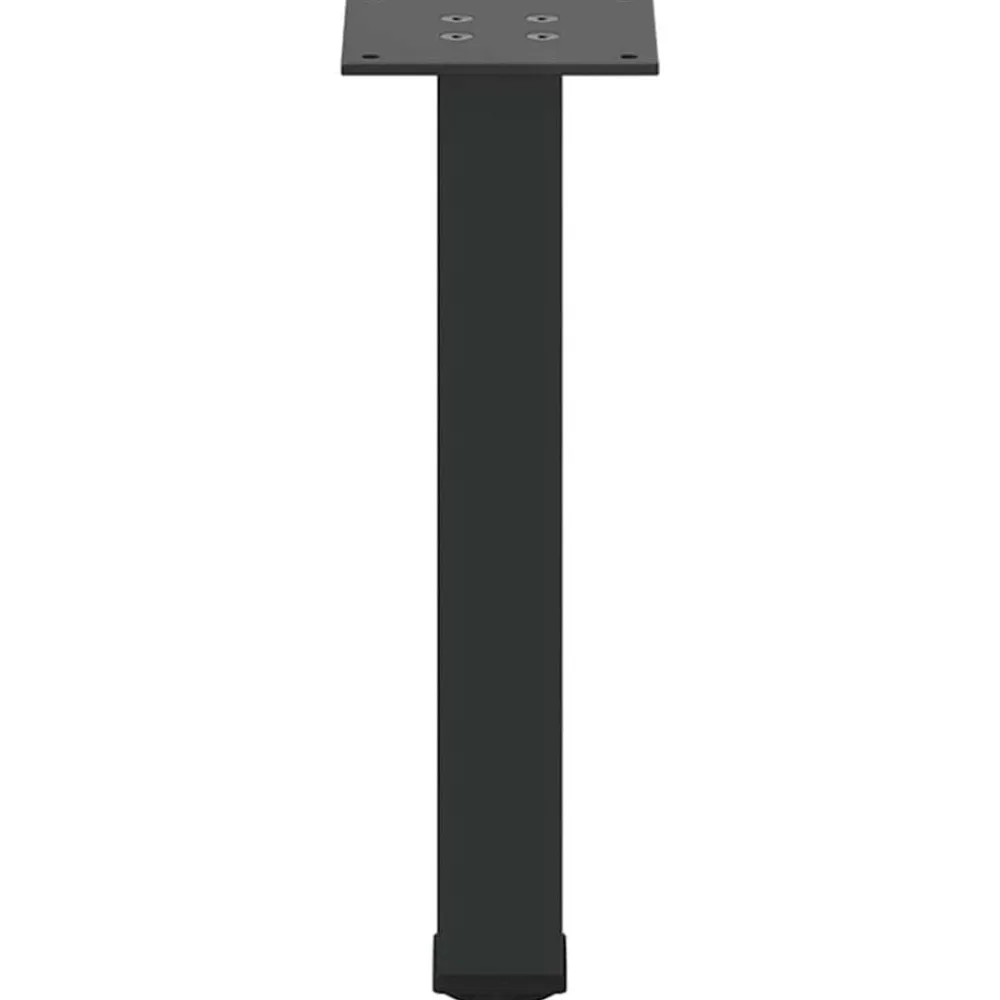 vidaXL Patas para mesa de centro (4 unidades), color , 30-32 cm, acero Negro Clearance