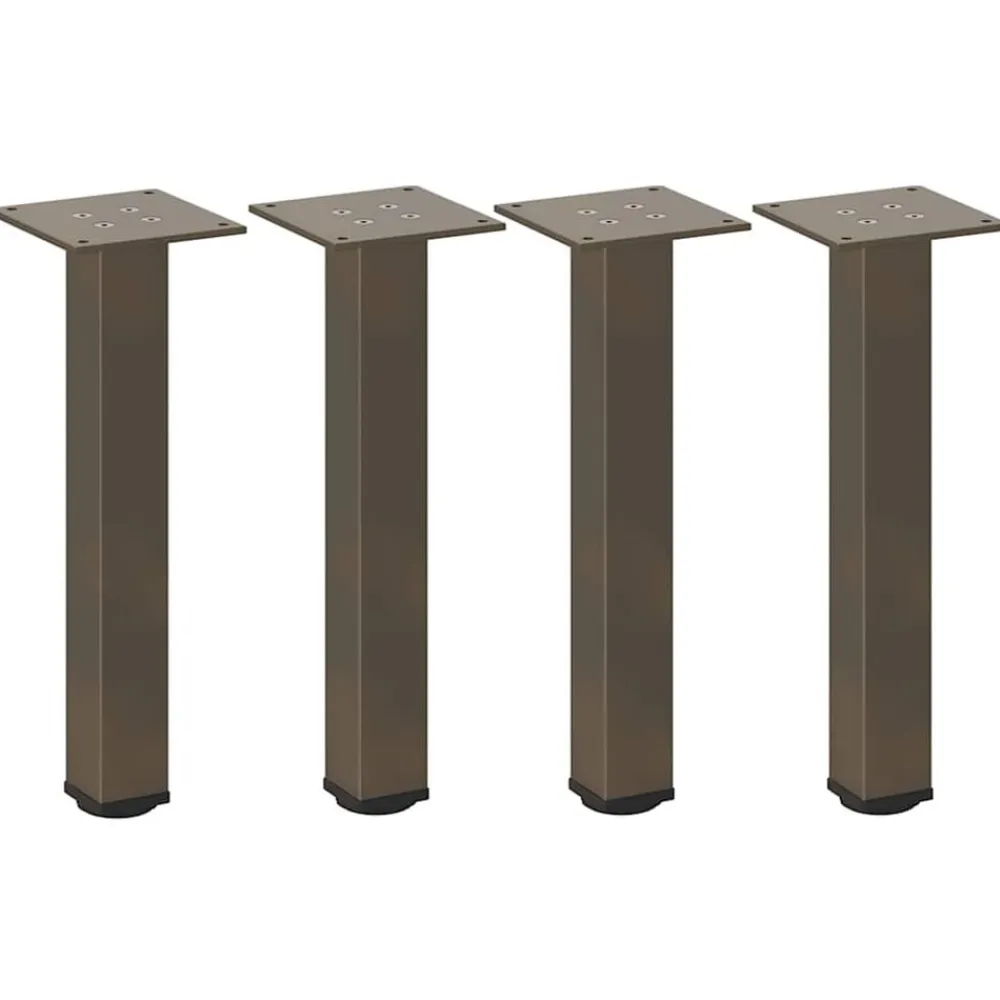 vidaXL Patas para mesa de centro 4 unidades acero 30-32 cm Acero Natural Online
