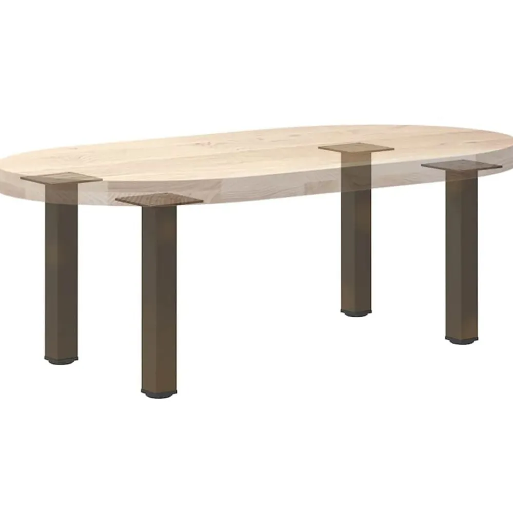 vidaXL Patas para mesa de centro 4 unidades acero 30-32 cm Acero Natural Online