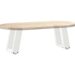 vidaXL Accesorios Para Mesas-Patas para mesa de centro en forma de U (2 unidades), color , 30 x (30-31) cm, acero