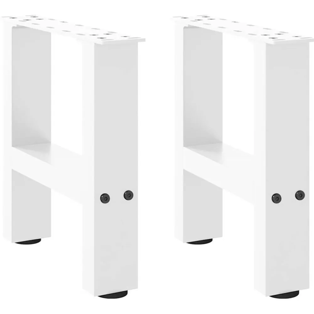 vidaXL Patas para mesa de centro blancas (2 unidades, 30 x 31 cm, acero) Blanco Hot