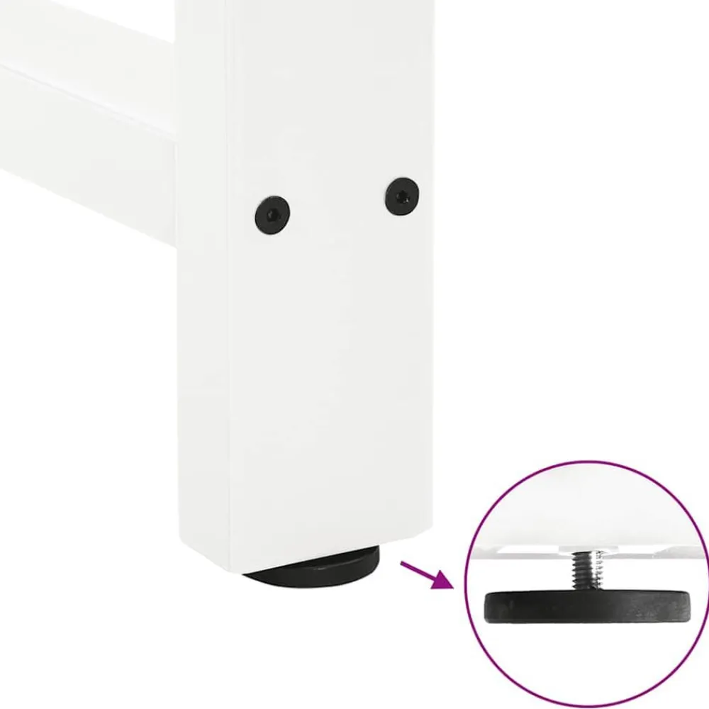 vidaXL Patas para mesa de centro blancas (2 unidades, 30 x 31 cm, acero) Blanco Hot
