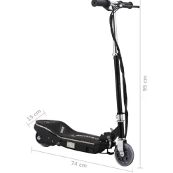 vidaXL Patinete eléctrico con LED 120 W Negro Online