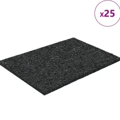 vidaXL Patio de gránulo de goma Negro 6 x 9 x 0,3 cm Goma