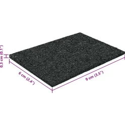 vidaXL Patio de gránulo de goma Negro 6 x 9 x 0,3 cm Goma