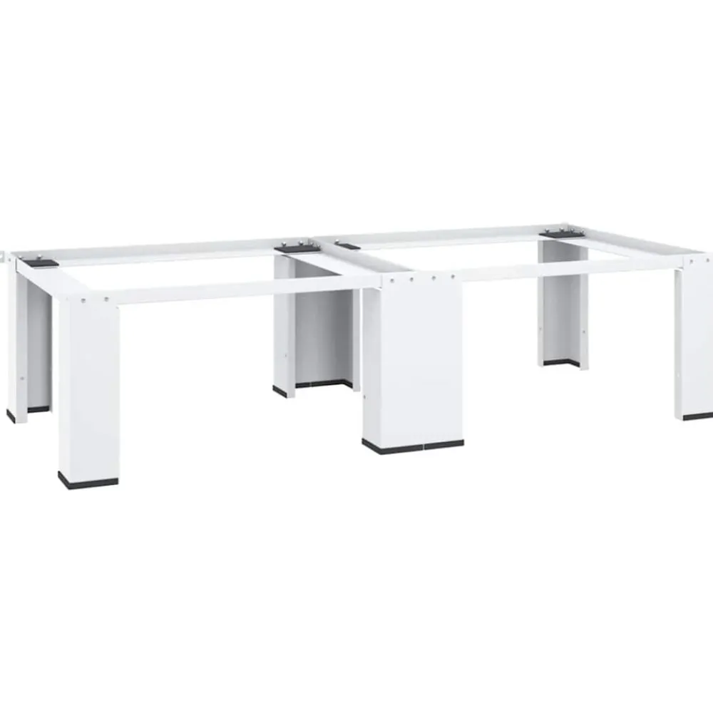 vidaXL Pedestal doble de la lavadora y la secadora Blanco Outlet