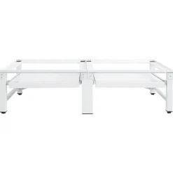 vidaXL Pedestal doble lavadora secadora con estantes extraíbles Blanco Online