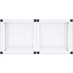vidaXL Pedestal doble lavadora secadora con estantes extraíbles Blanco Online
