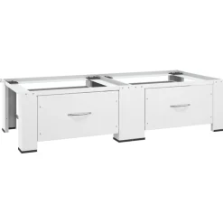 vidaXL Accesorios Para Electrodomésticos-Pedestal doble para lavadora y secadora con cajones