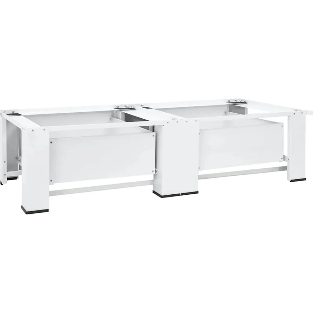 vidaXL Accesorios Para Electrodomésticos-Pedestal doble para lavadora y secadora con cajones