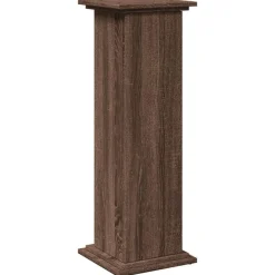 vidaXL Jardín-Pedestal expositor con almacenaje marrón roble 31x30x90 cm