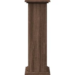 vidaXL Jardín-Pedestal expositor con almacenaje marrón roble 31x30x90 cm