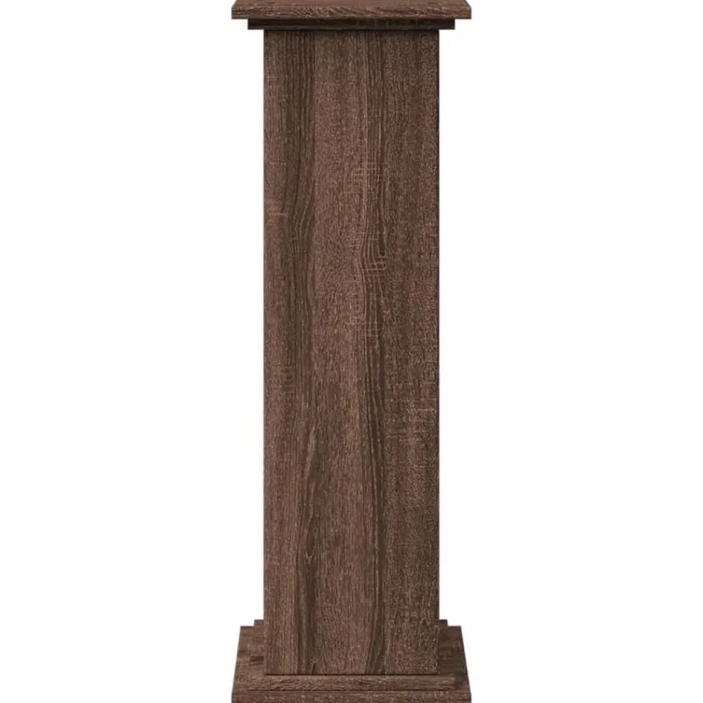 vidaXL Jardín-Pedestal expositor con almacenaje marrón roble 31x30x90 cm