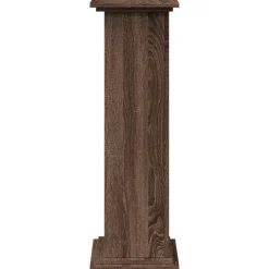 vidaXL Jardín-Pedestal expositor con almacenaje marrón roble 31x30x90 cm