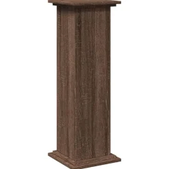 vidaXL Jardín-Pedestal expositor con almacenaje marrón roble 31x30x90 cm
