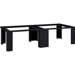 vidaXL Pedestal para Lavadora 2 pcs 127 x 54,5 x 32,5 cm Acero Negro Online