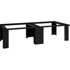 vidaXL Pedestal para Lavadora 2 pcs 127 x 54,5 x 32,5 cm Acero Negro Online