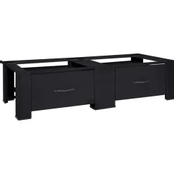 vidaXL Accesorios Para Electrodomésticos-Pedestal para Lavadora 2 pcs 127 x 54,5 x 32,5 cm Acero