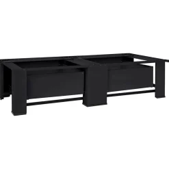 vidaXL Accesorios Para Electrodomésticos-Pedestal para Lavadora 2 pcs 127 x 54,5 x 32,5 cm Acero