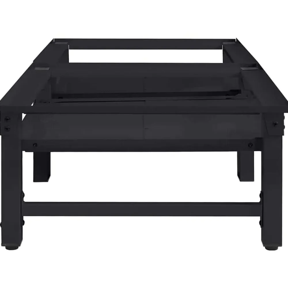 vidaXL Pedestal para Lavadora 2 pcs 124,5 x 61,5 x 32,5 cm Acero Negro New