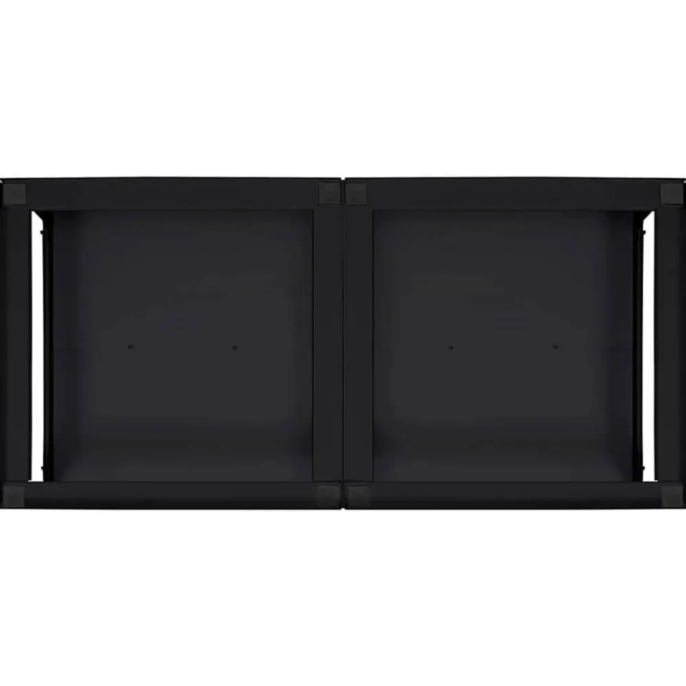 vidaXL Pedestal para Lavadora 2 pcs 124,5 x 61,5 x 32,5 cm Acero Negro New
