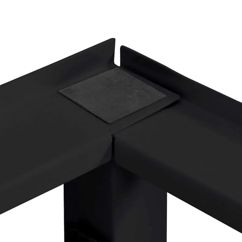 vidaXL Pedestal para Lavadora 2 pcs 124,5 x 61,5 x 32,5 cm Acero Negro New