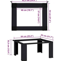 vidaXL Pedestal para Lavadora 64 x 55 x 32,5 cm Acero Negro Online