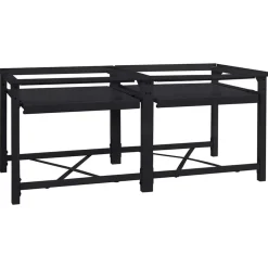 vidaXL Pedestal para Lavadora 2 pcs 120 x 56 x 52 cm Acero Negro Outlet