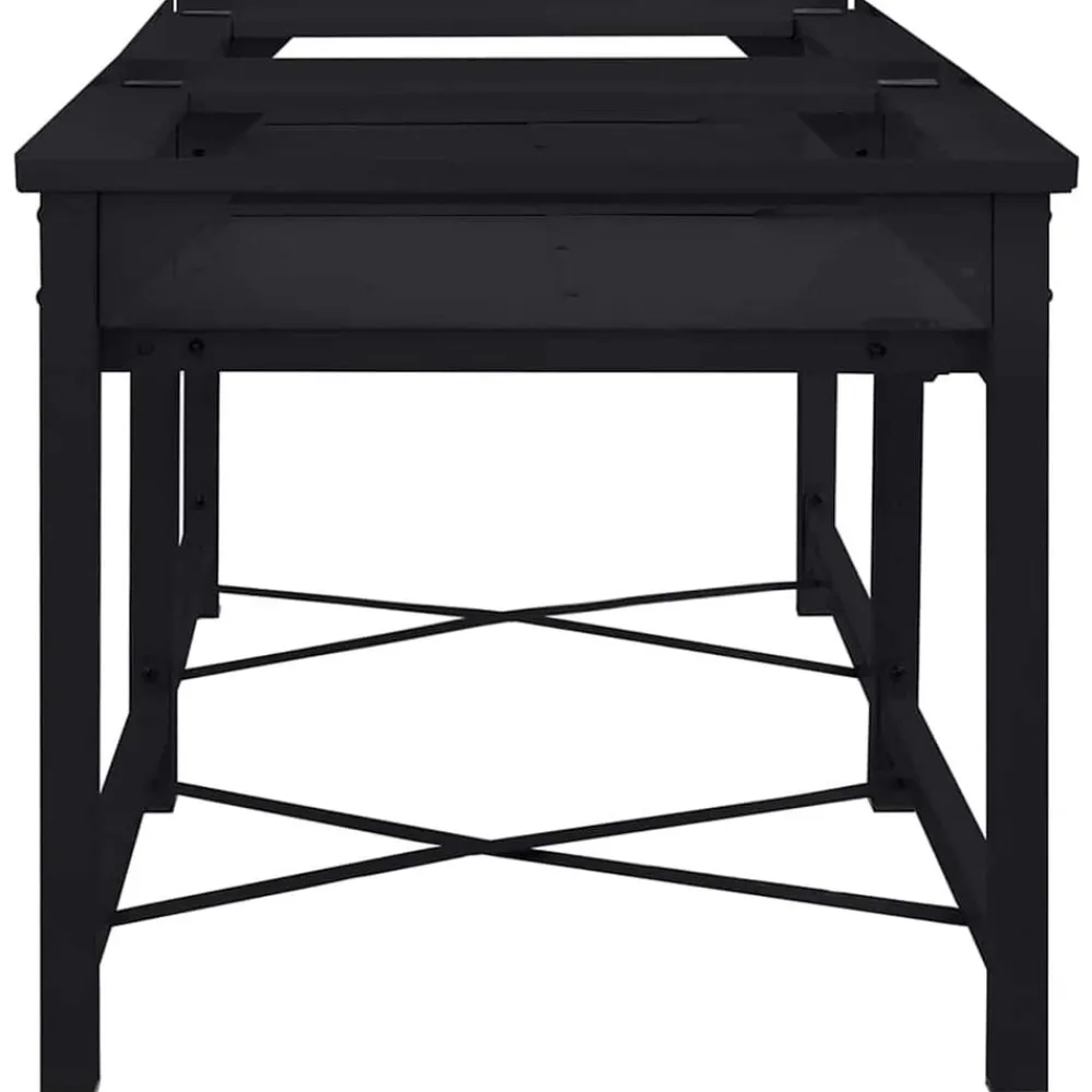 vidaXL Pedestal para Lavadora 2 pcs 120 x 56 x 52 cm Acero Negro Outlet
