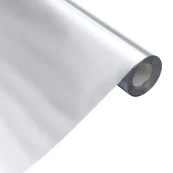 vidaXL Arte Y Ocio-Pegatina de mueble autoadhesiva PET plateado 90x500 cm