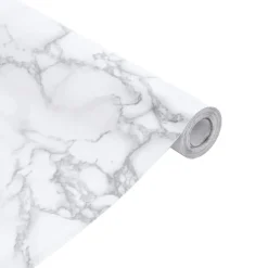 vidaXL Arte Y Ocio-Pegatinas de mueble autoadhesivas PVC mármol 90x500 cm