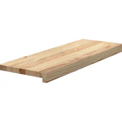 vidaXL Peldaños de escalera 4 uds madera maciza roble sin tratar Natural