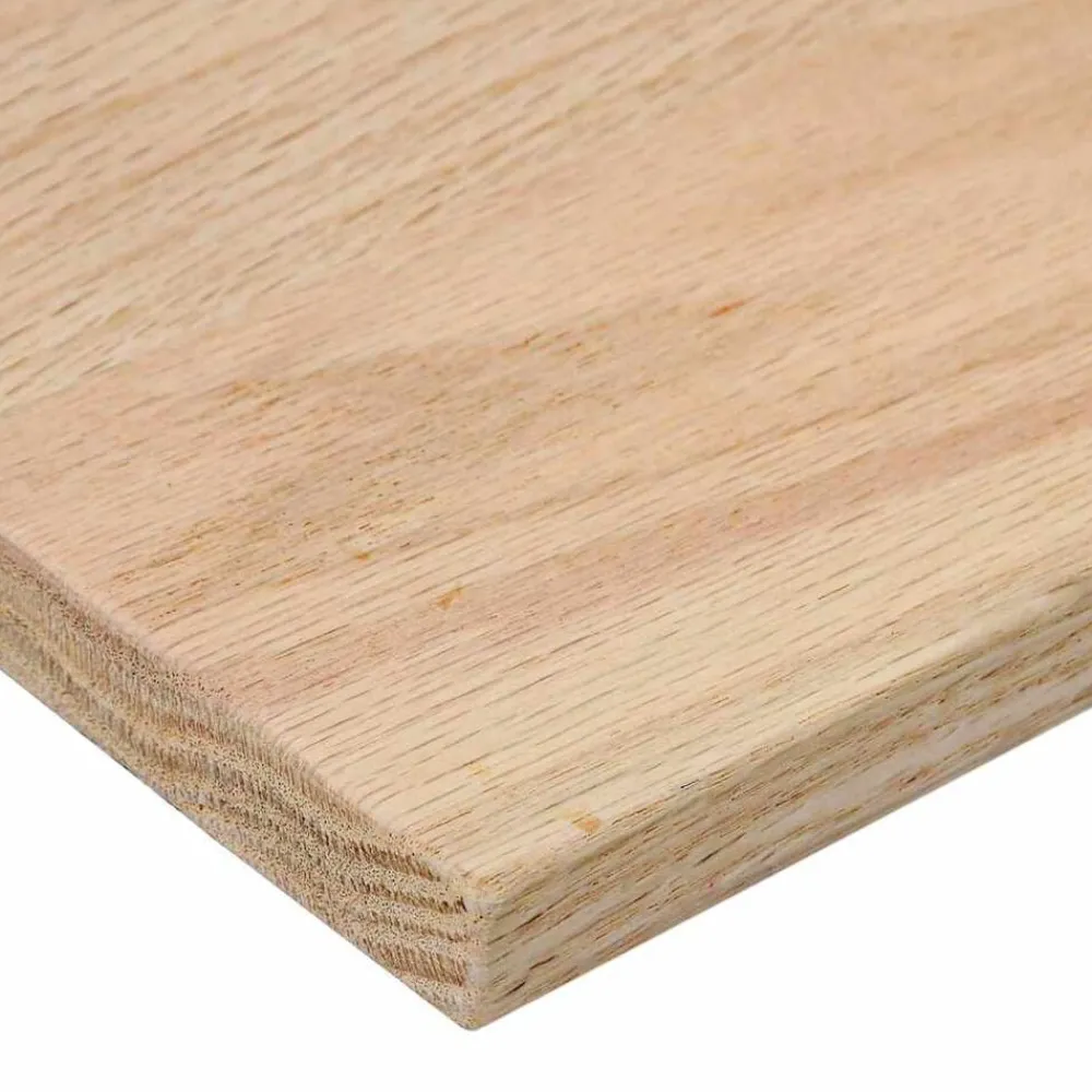 vidaXL Peldaños de escalera 4 uds madera maciza roble sin tratar Natural