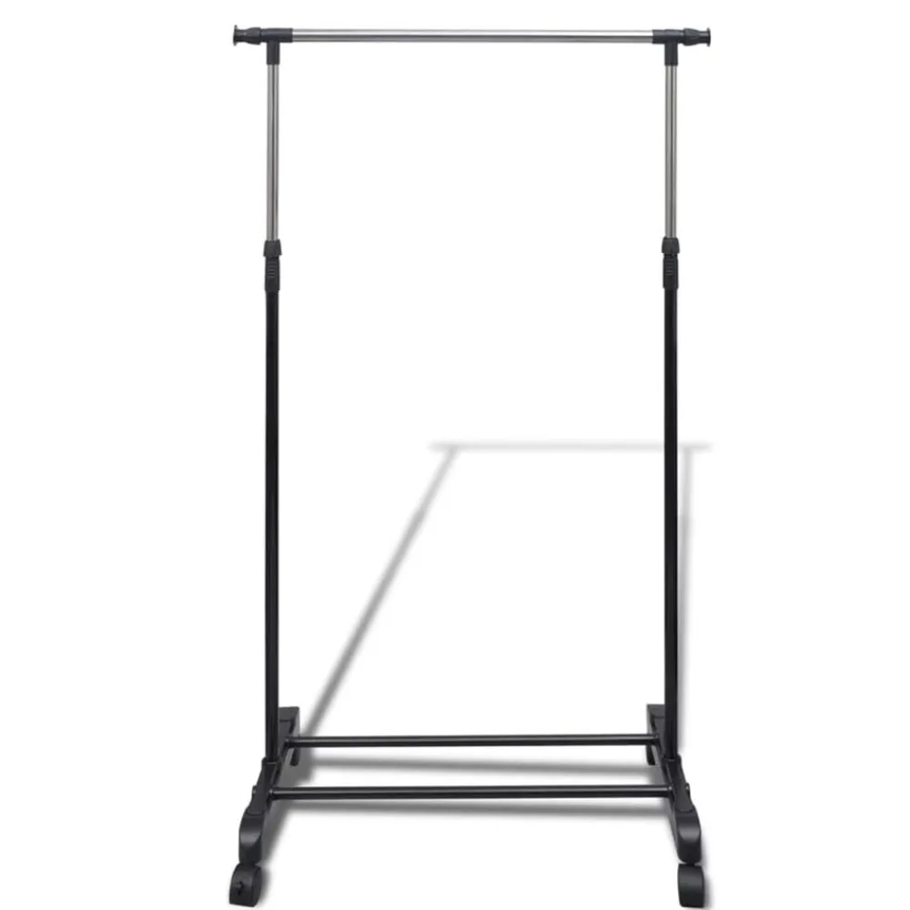 vidaXL Productos Del Hogar-Perchero ajustable para ropa 4 ruedas 1 barras