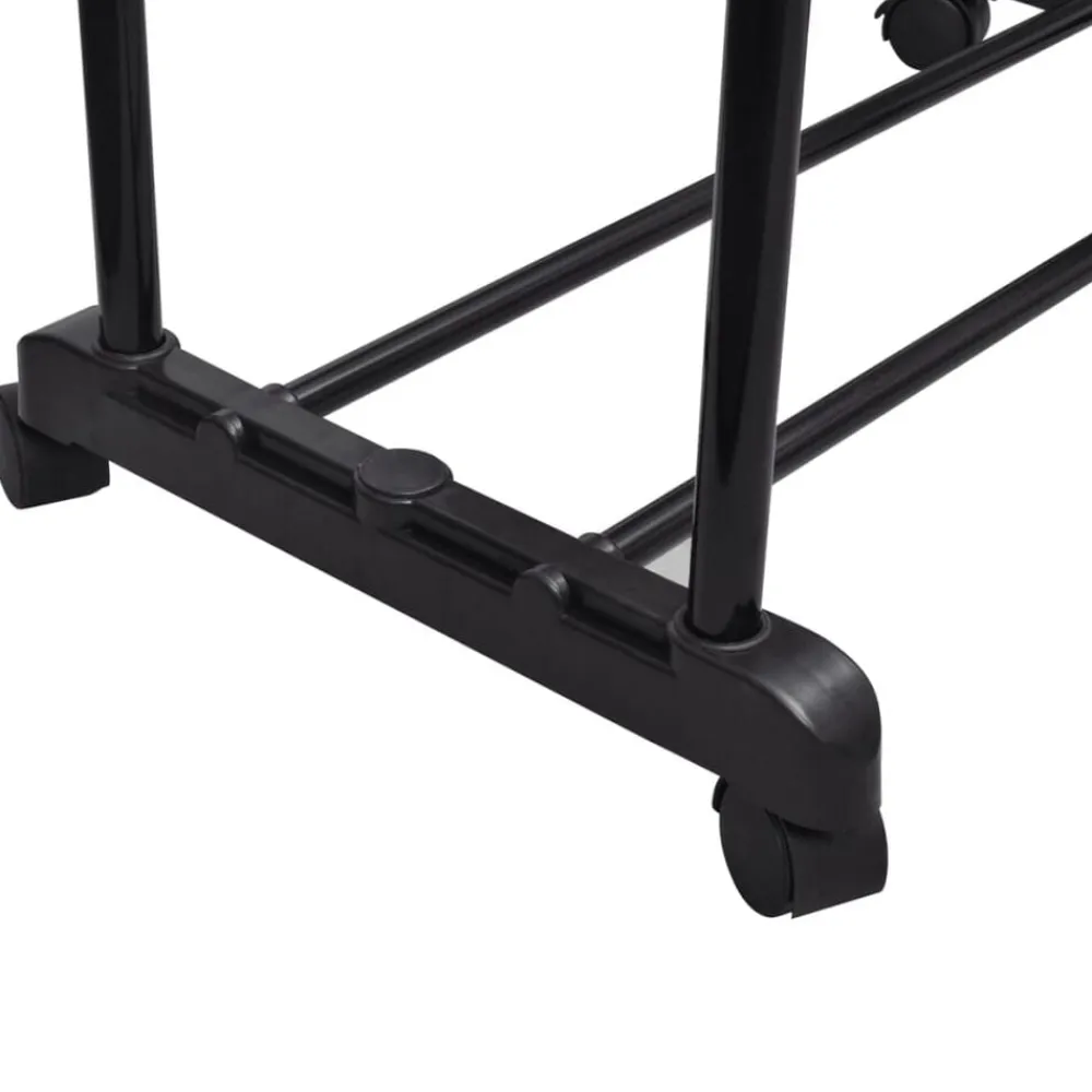 vidaXL Productos Del Hogar-Perchero ajustable para ropa 4 ruedas 2 barras