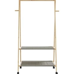vidaXL Perchero con estantes y ruedas 96x45,5x155,5 cm bambú Hot