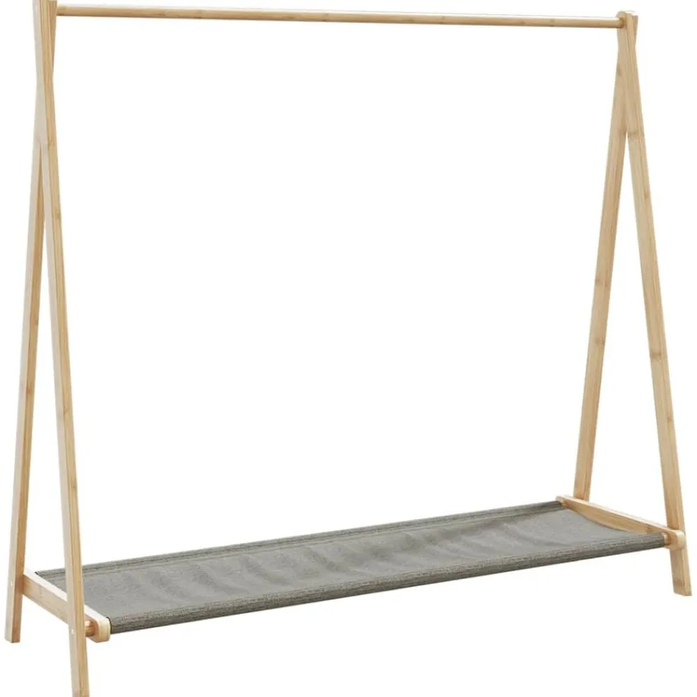 vidaXL Productos Del Hogar-Perchero con estantes bambú 106x34x102 cm