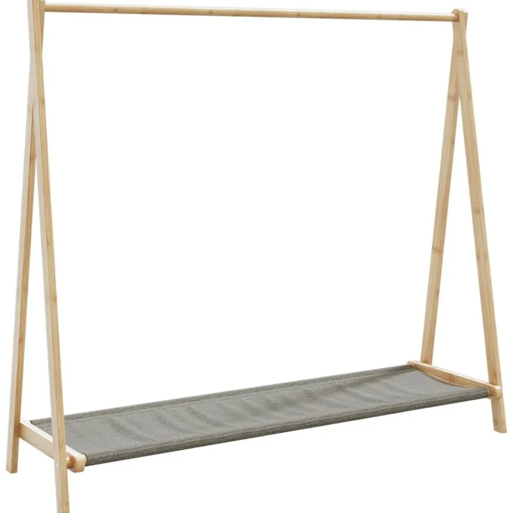 vidaXL Productos Del Hogar-Perchero con estantes bambú 106x34x102 cm