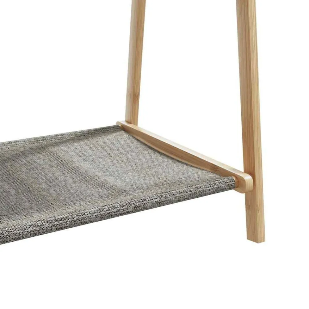 vidaXL Productos Del Hogar-Perchero con estantes bambú 106x34x102 cm