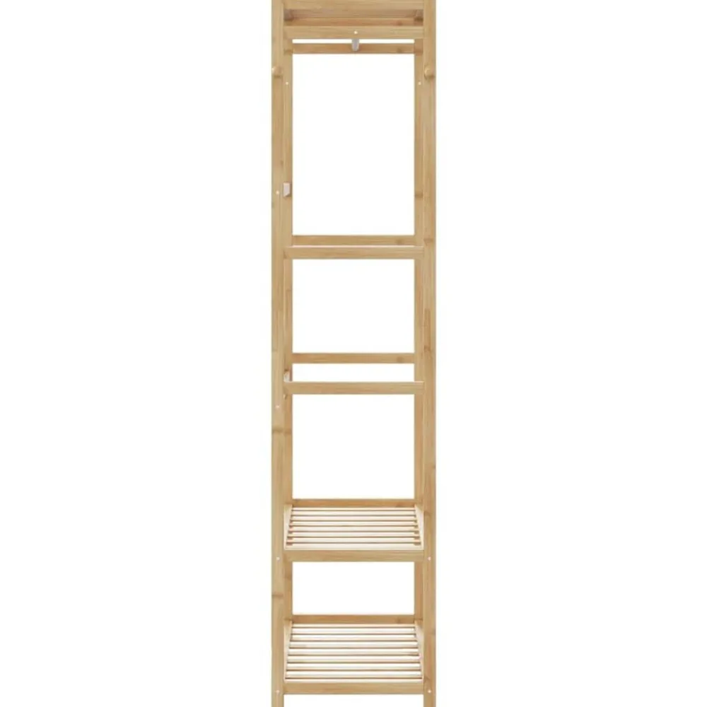 vidaXL Productos Del Hogar-Perchero con estantes bambú 80x40x175 cm