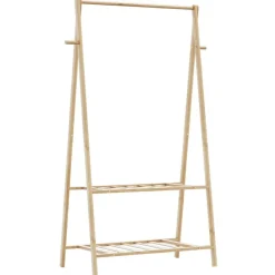 vidaXL Perchero con estantes bambú 96x45,5x150,5 cm Best