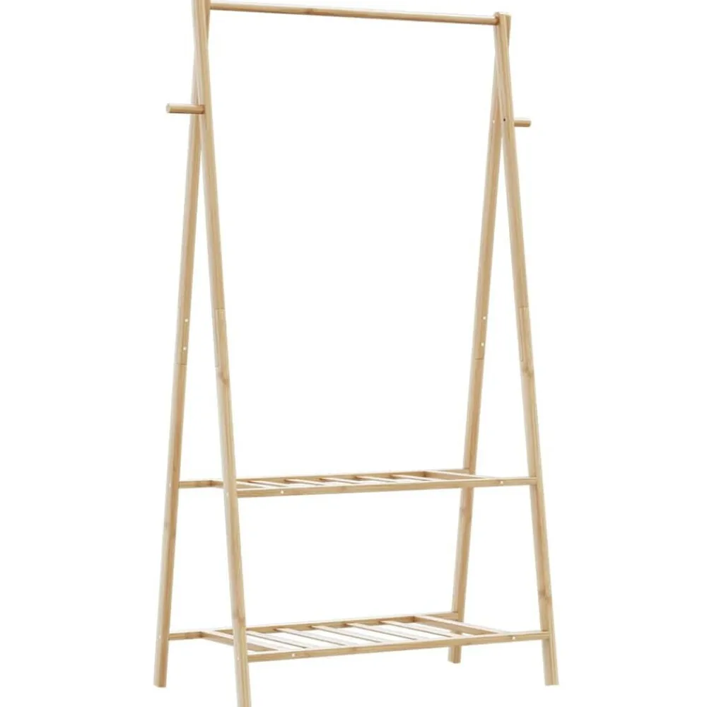 vidaXL Perchero con estantes bambú 96x45,5x150,5 cm Best