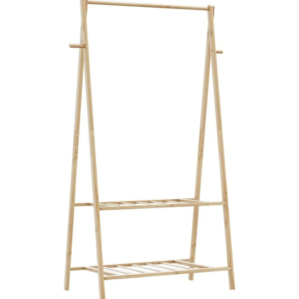 vidaXL Perchero con estantes bambú 96x45,5x150,5 cm Best