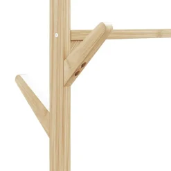 vidaXL Perchero con estantes y ruedas 100x38x175,5 cm bambú