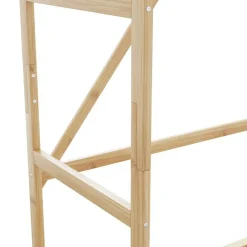 vidaXL Productos Del Hogar-Perchero con estantes y ruedas 90x40x179,5 cm bambú